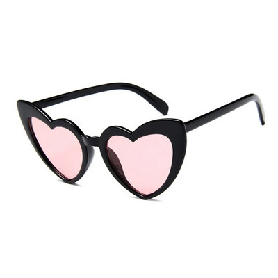 Ochelari de soare pătrați cu inimă de culoare roz, ochelari de soare de culoare jeleu, nuanțe de protecție UV400, decorațiuni pentru petrecerea de vară, ochelari pentru femei