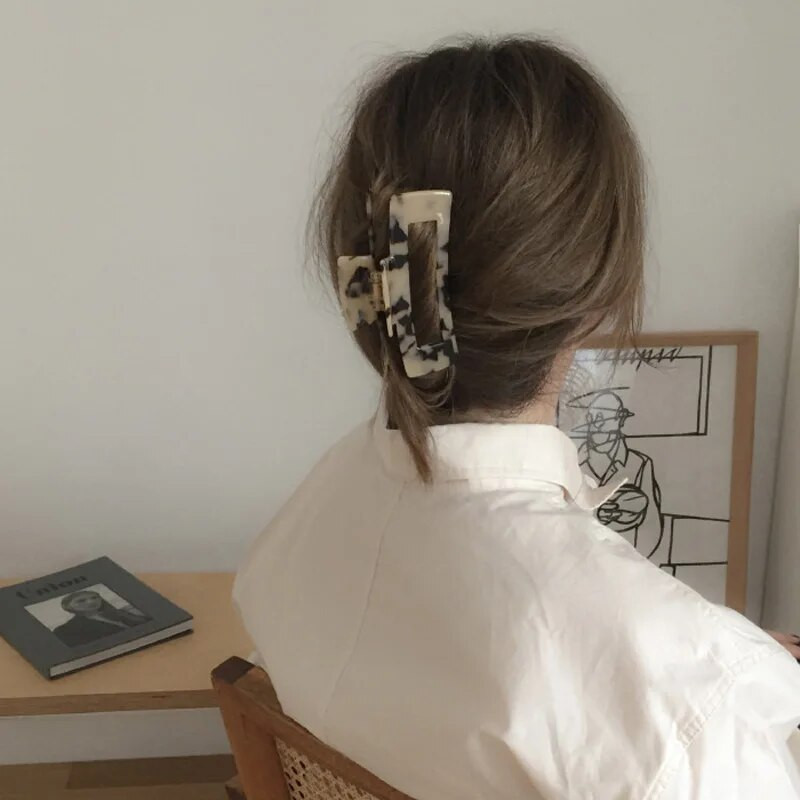 Bilandi Elegant Leopard Print Matu Saspraudes Liela Acetāta Matu Spīles Barrettes Krabju Matu Spraude Sieviešu Meiteņu Matu Aksesuāri