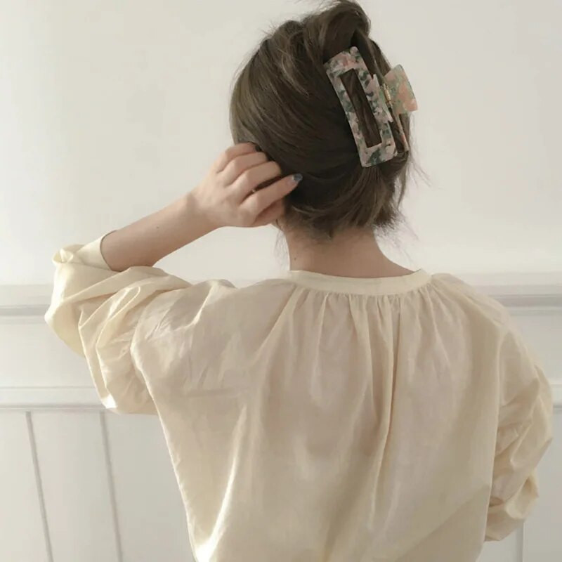 Bilandi Elegant Leopard Print Matu Saspraudes Liela Acetāta Matu Spīles Barrettes Krabju Matu Spraude Sieviešu Meiteņu Matu Aksesuāri