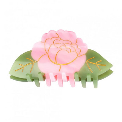 Acetate Lily Peony Flower Crab Clamp Hair Claw Clip για γυναίκες Oversize Κάλυμμα κεφαλής με λουλούδια Barrettes Μοντέρνα αξεσουάρ για τα μαλλιά Δώρα