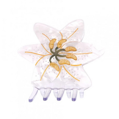 Acetate Lily Peony Flower Crab Clamp Hair Claw Clip για γυναίκες Oversize Κάλυμμα κεφαλής με λουλούδια Barrettes Μοντέρνα αξεσουάρ για τα μαλλιά Δώρα
