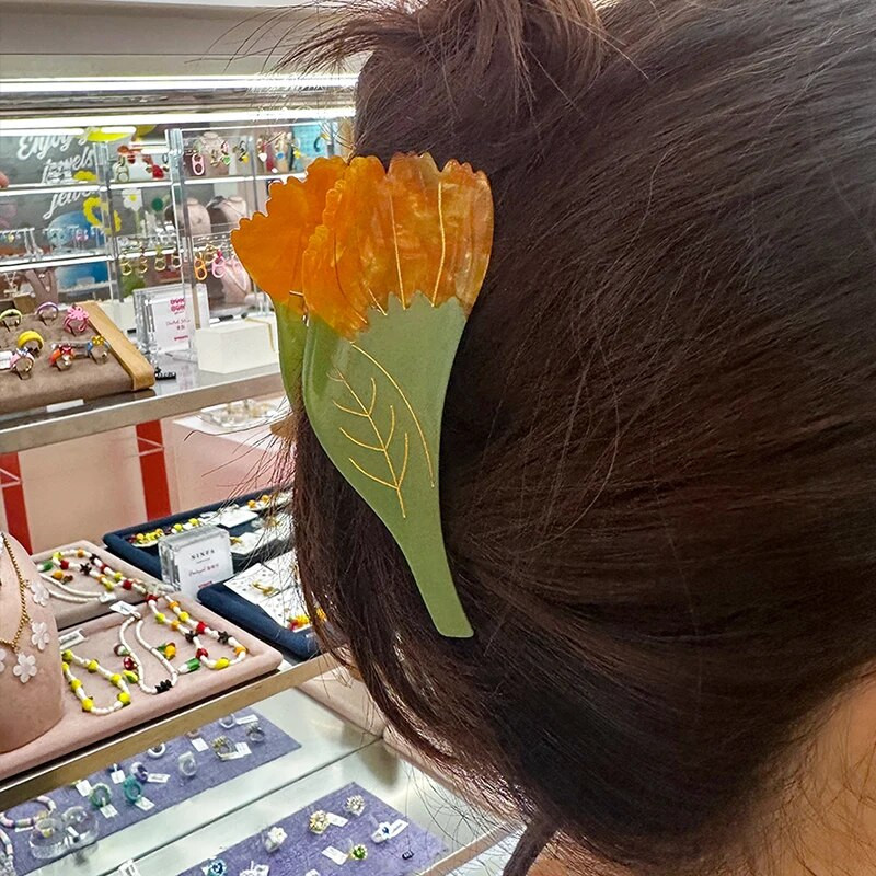 Acetāta lilija peonija ziedu krabju skava matu spīlēm sievietēm lielizmēra ziedu stieņi Galvassegas Moderni matu aksesuāri Dāvanas