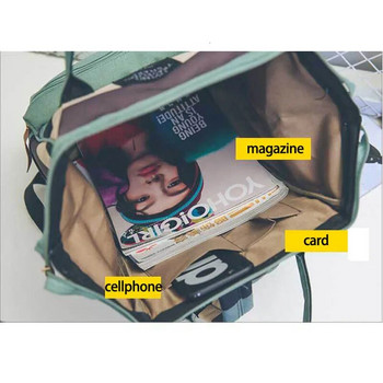 Σακίδιο πλάτης για φορητό υπολογιστή με δαχτυλίδι σε καμβά μόδας Σχολική τσάντα Γυναικείες σχολικές τσάντες ταξιδιού για κορίτσια για εφηβική τσάντα Mochila Feminina Escolar
