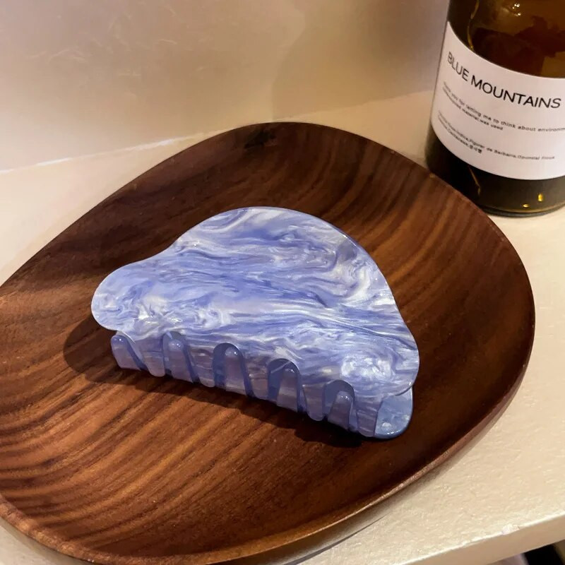 Balts, zils, rozā, akrila sveķu ģeometrisks matu sprādzes spīle sievietēm, meitenēm, modernas galvassegas, matu sprādzes, matu aksesuāri, 2023. g.