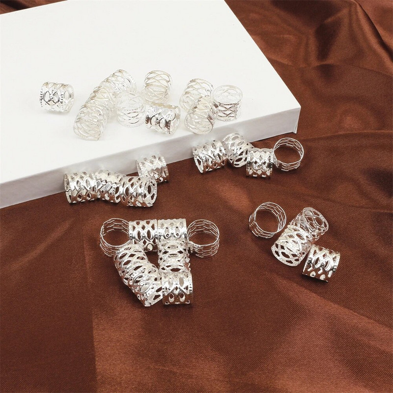 15gab/partija Spirālveida matu sprādze sievietēm meitenēm matu sprādzes paplašināms gredzens alumīnija dredi matu bize spīļu aksesuāri galvassega