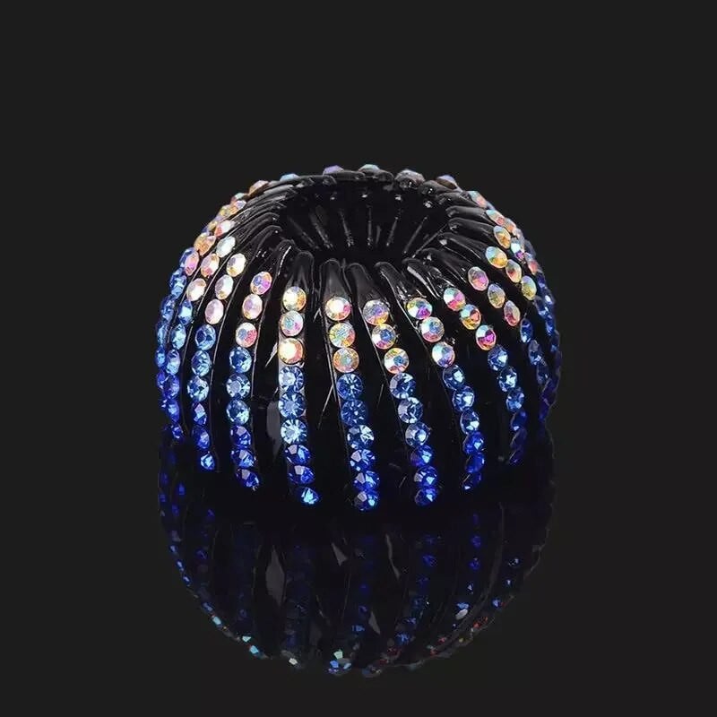 Kristāla matu sprādzes Rhinestones putnu ligzda zirgaste sprādze zirgastes turētājs bulciņa Matu spīles galvassegas Sieviešu meiteņu matu aksesuāri