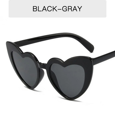 Γυαλιά ηλίου Big Heart Shaped for Women Fashion Love Heart Γυαλιά ηλίου UV400 Προστασία ντεγκραντέ φακού Punk γυαλιά