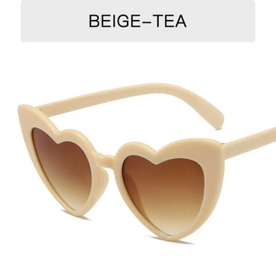 Γυαλιά ηλίου Big Heart Shaped for Women Fashion Love Heart Γυαλιά ηλίου UV400 Προστασία ντεγκραντέ φακού Punk γυαλιά