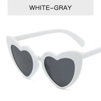 Γυαλιά ηλίου Big Heart Shaped for Women Fashion Love Heart Γυαλιά ηλίου UV400 Προστασία ντεγκραντέ φακού Punk γυαλιά