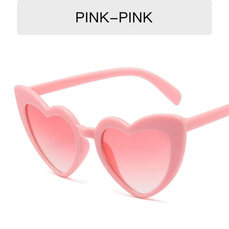 Lielas sirds formas saulesbrilles sievietēm Modes Love Heart saulesbrilles UV400 aizsardzības gradienta lēcu panka brilles