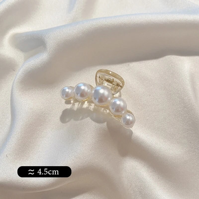 Big Pearl Hair Claw For Women Γυναικείο Μακιγιάζ Μαλλιά Barrettes Αξεσουάρ για τα μαλλιά Κορεατικό σταυρό Crab Hair Clip Fashion Girl Headwear