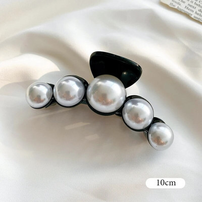 Big Pearl Hair Claw For Women Γυναικείο Μακιγιάζ Μαλλιά Barrettes Αξεσουάρ για τα μαλλιά Κορεατικό σταυρό Crab Hair Clip Fashion Girl Headwear