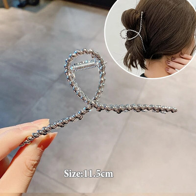 Big Pearl Hair Claw For Women Γυναικείο Μακιγιάζ Μαλλιά Barrettes Αξεσουάρ για τα μαλλιά Κορεατικό σταυρό Crab Hair Clip Fashion Girl Headwear