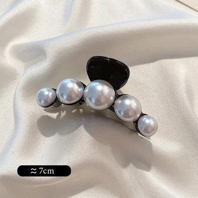 Big Pearl Hair Claw For Women Γυναικείο Μακιγιάζ Μαλλιά Barrettes Αξεσουάρ για τα μαλλιά Κορεατικό σταυρό Crab Hair Clip Fashion Girl Headwear