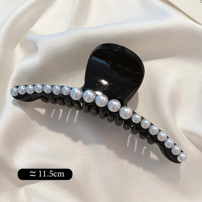 Big Pearl Hair Claw For Women Γυναικείο Μακιγιάζ Μαλλιά Barrettes Αξεσουάρ για τα μαλλιά Κορεατικό σταυρό Crab Hair Clip Fashion Girl Headwear
