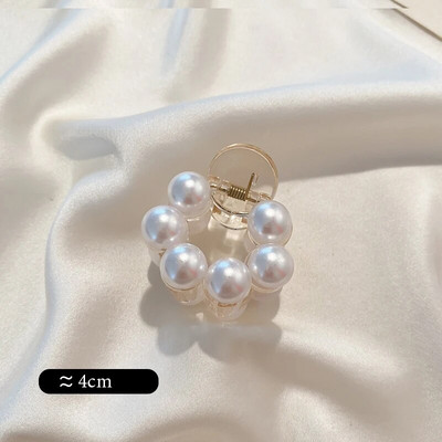 Big Pearl Hair Claw For Women Γυναικείο Μακιγιάζ Μαλλιά Barrettes Αξεσουάρ για τα μαλλιά Κορεατικό σταυρό Crab Hair Clip Fashion Girl Headwear