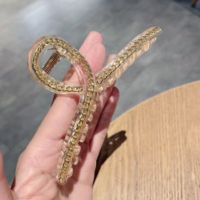 Big Pearl Hair Claw For Women Γυναικείο Μακιγιάζ Μαλλιά Barrettes Αξεσουάρ για τα μαλλιά Κορεατικό σταυρό Crab Hair Clip Fashion Girl Headwear
