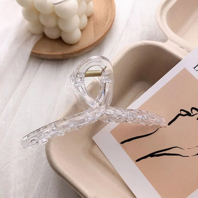 Big Pearl Hair Claw For Women Γυναικείο Μακιγιάζ Μαλλιά Barrettes Αξεσουάρ για τα μαλλιά Κορεατικό σταυρό Crab Hair Clip Fashion Girl Headwear