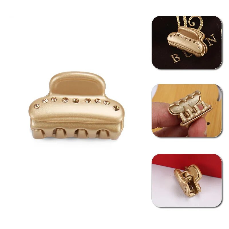 ALEXANDRE DE PARIS Maza izmēra matu spīle Golden France Acetate sieviešu vendome klips ar vienu Austrijas rhinestones rindu