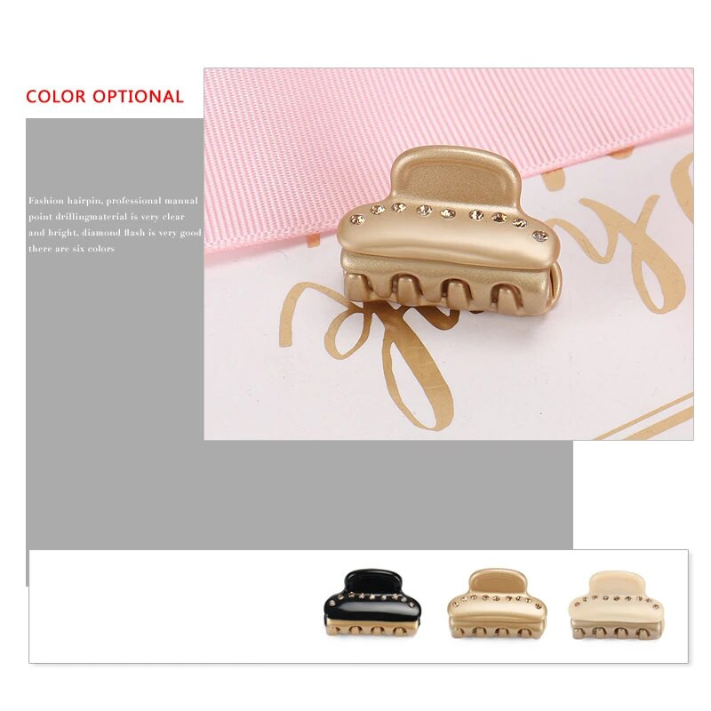 ALEXANDRE DE PARIS Maza izmēra matu spīle Golden France Acetate sieviešu vendome klips ar vienu Austrijas rhinestones rindu