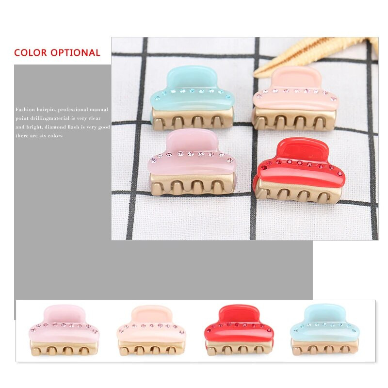 ALEXANDRE DE PARIS Maza izmēra matu spīle Golden France Acetate sieviešu vendome klips ar vienu Austrijas rhinestones rindu