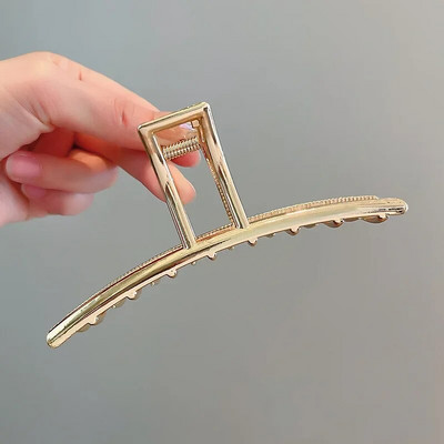 Μοντέρνα Y2K Sar Heart Metal Χρυσό Ασημί Μαύρα Καβούρι Μαλλιά Κλιπς με νύχια Αξεσουάρ για γυναίκες Κορεάτικο Gaint Medium Novelties