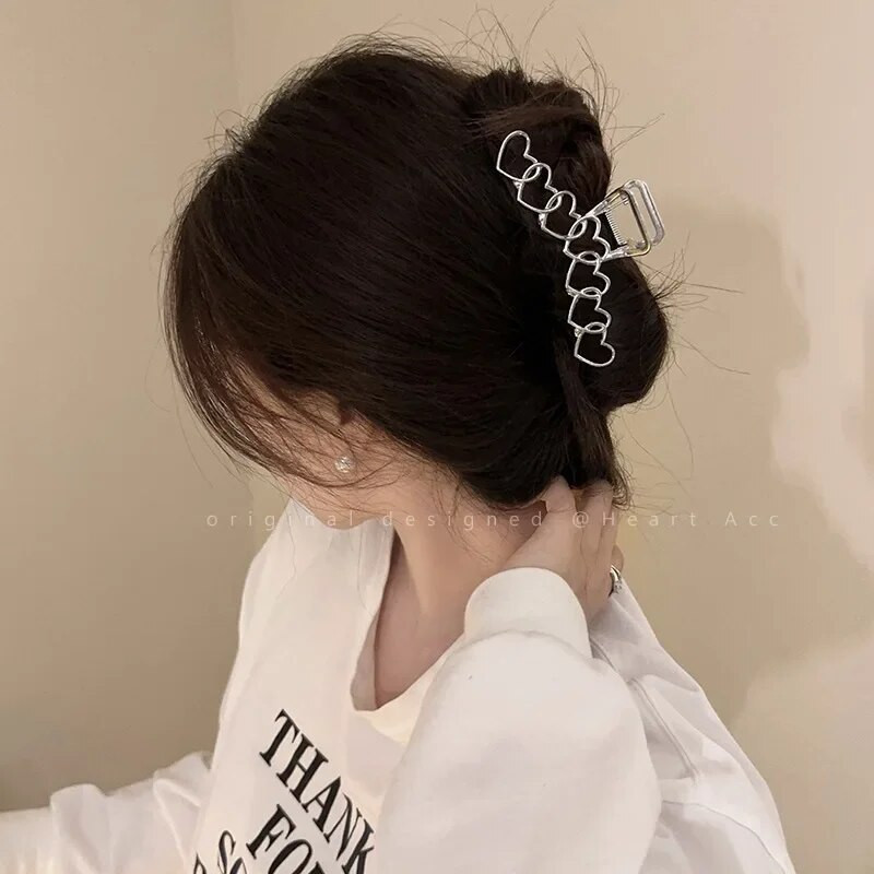 Moderns Y2K Sar Sirds Metāls Zelts Sudrabs Melns Krabju Matu Spīles Aksesuāri Sieviešu Korejas Gaint Vidēja Jaunumi Galvassegas