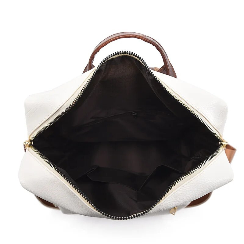 TRAVEASY Vintage sieviešu mugursomas 2023. gada jaunas PU plecu somas ar rāvējslēdzēju