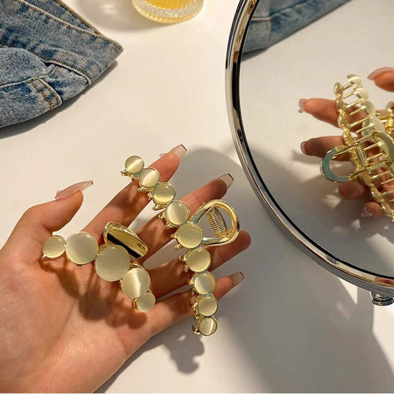 Korejas lielās pērles, akrila matu sprādzes, saldie kristāla ziedi, matu spīles, eleganti stieņi, nagu krabji, matu sprādzes Modes matu aksesuāri