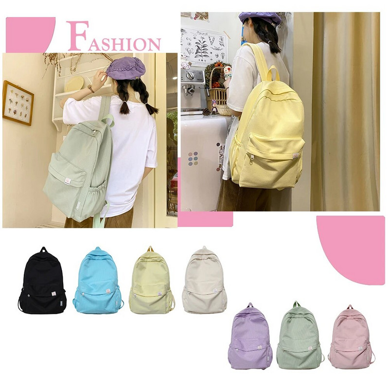 Modes klasiska sieviešu mugursoma sieviešu ceļojumu soma mugursomas skolas soma pusaudžu meitenēm vienkrāsains grāmatu soma Mochila grāmatu soma