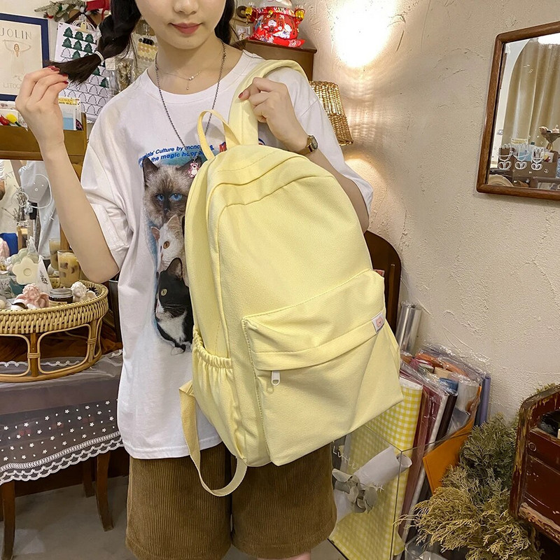 Modes klasiska sieviešu mugursoma sieviešu ceļojumu soma mugursomas skolas soma pusaudžu meitenēm vienkrāsains grāmatu soma Mochila grāmatu soma