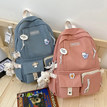 Γυναικείο σακίδιο κορεατικού στυλ Εφηβικά σακίδια γυμνασίου Σακίδιο πλάτης Nylon Μαθητική τσάντα ώμου Σχολική τσάντα 2023 για αγόρια Mochila