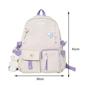 Γυναικείο σακίδιο κορεατικού στυλ Εφηβικά σακίδια γυμνασίου Σακίδιο πλάτης Nylon Μαθητική τσάντα ώμου Σχολική τσάντα 2023 για αγόρια Mochila