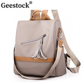 Geestock Oxford Αδιάβροχα και αντικλεπτικά γυναικεία σακίδια πλάτης Μεγάλης χωρητικότητας Γυναικεία τσάντα πλάτης Απλή επαγγελματική σχολική τσάντα