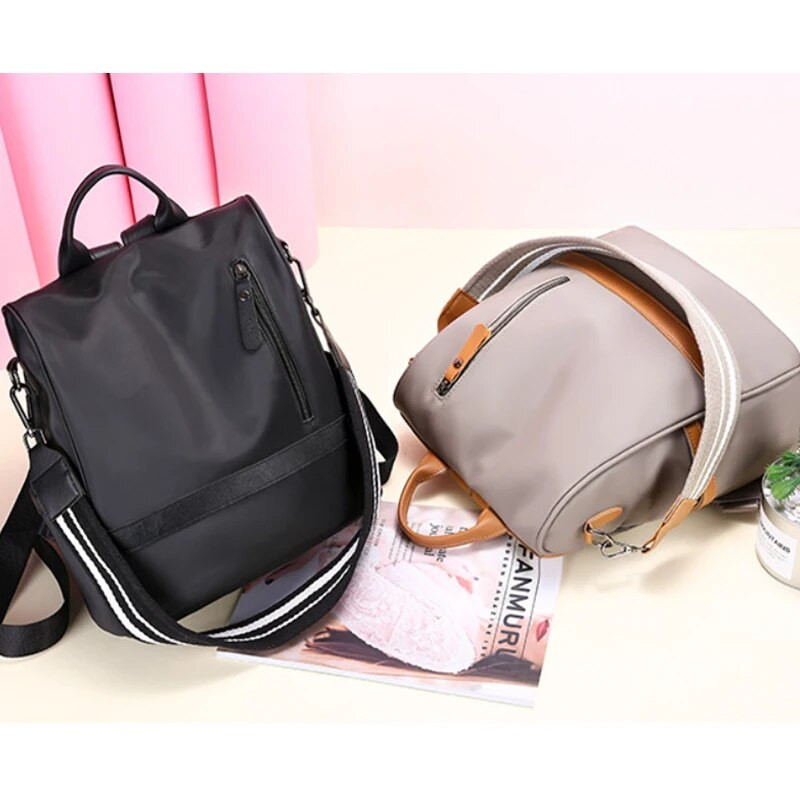 Geestock Oxford ūdensizturīgas un pretaizdzīšanas sieviešu mugursomas Lielas ietilpības modes sieviešu mugursoma Vienkārša biznesa skolas soma