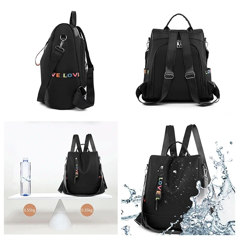 Jauna ūdensizturīga Oksfordas sieviešu mugursoma Modes pretaizdzīšanas sieviešu mugursomas Cieta skolas soma augstas kvalitātes lielas ietilpības mugursoma