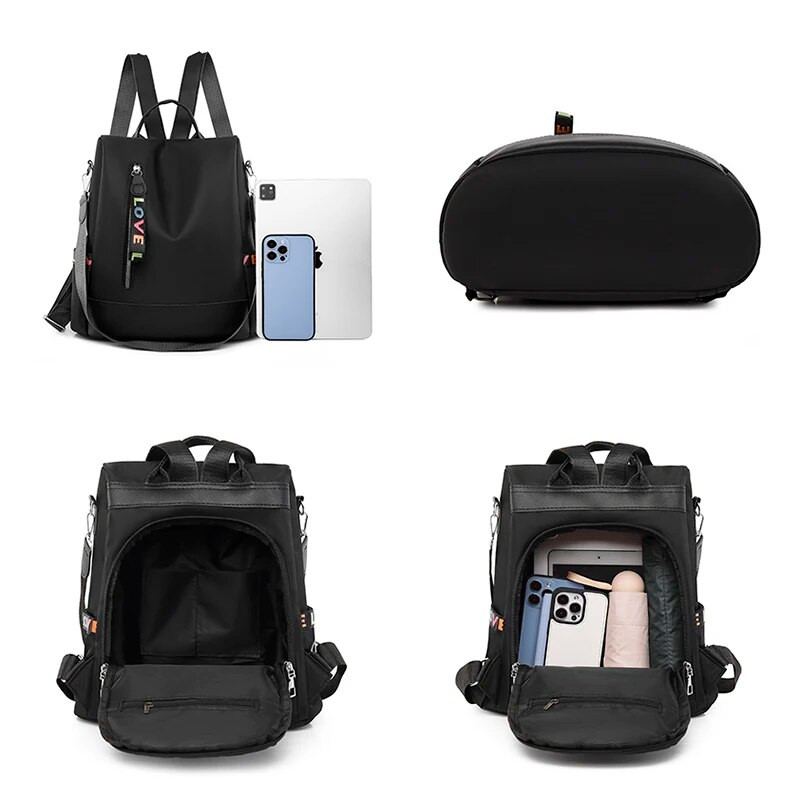 Jauna ūdensizturīga Oksfordas sieviešu mugursoma Modes pretaizdzīšanas sieviešu mugursomas Cieta skolas soma augstas kvalitātes lielas ietilpības mugursoma