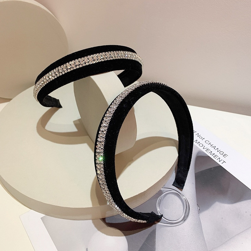 Modes matu aksesuāri Temperaments Super spīdīgs Rhinestone Vienkāršs un viegli pieskaņojams plata galvas saite South Dongdaemun galvas saite