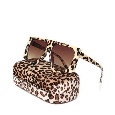 Kenbo Punk Leopard Akiniai nuo saulės Moteriški Sexy Oversized Akiniai nuo saulės UV400 Vyriški Gradiento atspalviai Steampunk Akiniai Akiniai Oculos Escuros