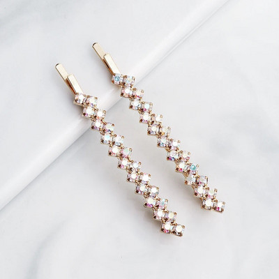 Μόδα Κλιπ μαλλιών Rhinestone Barrette για γυναικεία αξεσουάρ Κορίτσια Κρυστάλλινα καρφίτσες μαλλιών Prom Πολυτελή κοσμήματα Νυφικό Δώρο κεφαλής