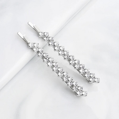 Μόδα Κλιπ μαλλιών Rhinestone Barrette για γυναικεία αξεσουάρ Κορίτσια Κρυστάλλινα καρφίτσες μαλλιών Prom Πολυτελή κοσμήματα Νυφικό Δώρο κεφαλής