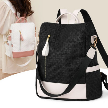 2023 Нова модна дамска колежска раница против кражба с голям капацитет за съвпадение на цветовете Дамски ученически чанти за лаптоп Сладко момиче Пътни чанти
