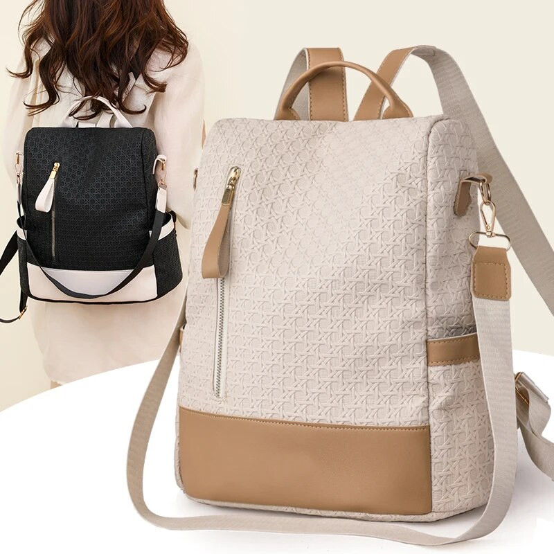 2023 New Fashion Lady High Capacity Color Matching College Pretzagļu mugursoma Sieviešu klēpjdatoru Skolas somas Jauki meiteņu ceļojumu somas