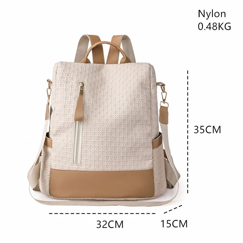 2023 New Fashion Lady High Capacity Color Matching College Pretzagļu mugursoma Sieviešu klēpjdatoru Skolas somas Jauki meiteņu ceļojumu somas