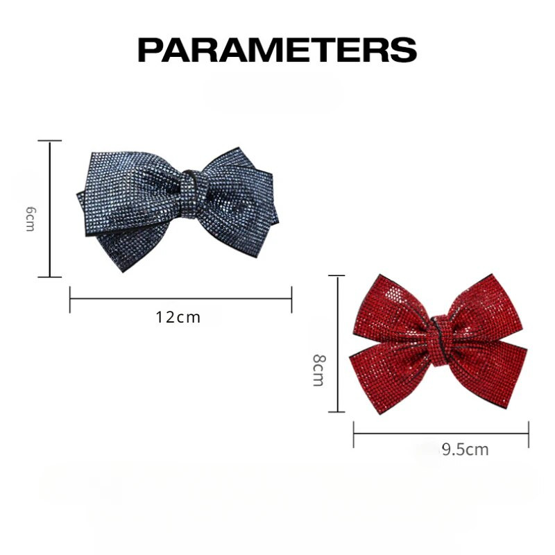 Jauni spīdīgi Rhinestone Bow matu sprādzes matu aksesuāri Modes matu sprādzes sievietēm Meiteņu vintage barrettes zirgastes turētāja galvassegas