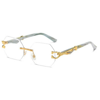 Γυαλιά ηλίου Hexagon Rimless Τετράγωνα Γυναικεία Ρετρό Ανδρικά γυαλιά ηλίου Επώνυμα γυαλιά ηλίου UV400 Shades Oculos Female Gafas