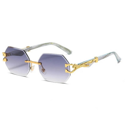 Γυαλιά ηλίου Hexagon Rimless Τετράγωνα Γυναικεία Ρετρό Ανδρικά γυαλιά ηλίου Επώνυμα γυαλιά ηλίου UV400 Shades Oculos Female Gafas