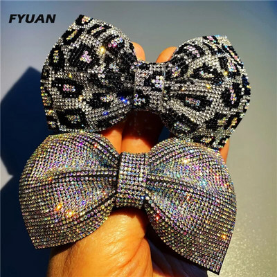 FYUAN Fashion 5 Styles Bowknot Plaukų segtukai moterims Merginoms Kalnų krištolas Plaukų aksesuarai Vestuvės Papuošalai