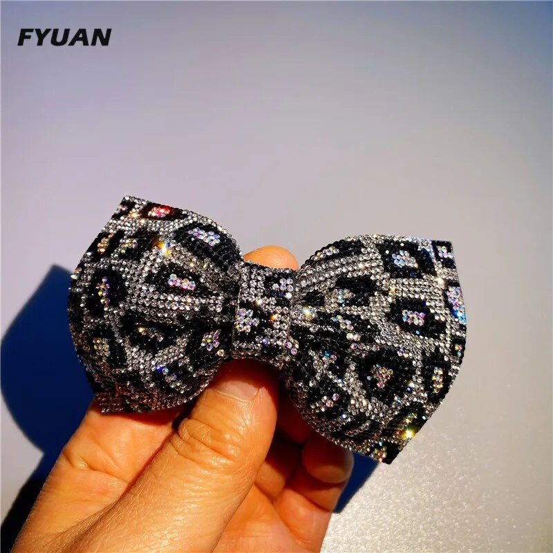 FYUAN Fashion 5 Styles Bowknot matu sprādzes sievietēm Meitenes Rhinestones Matu apģērbi Aksesuāri Kāzu Rotaslietas