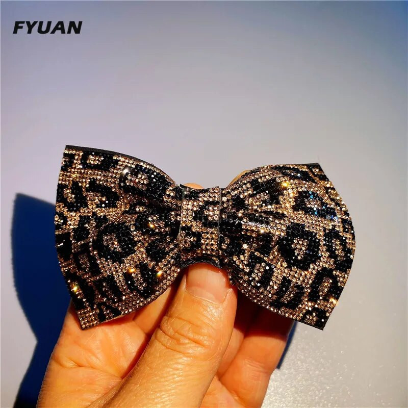 FYUAN Fashion 5 Styles Bowknot matu sprādzes sievietēm Meitenes Rhinestones Matu apģērbi Aksesuāri Kāzu Rotaslietas